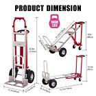 Aluminum Convertible Hand Truck 3-in-1 1000 Lbs Capacity Heavy Duty Dolly Cart