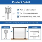 20 Pack 1 8  Cable Railing Anchor Terminal t316 Stainless Steel Fitcable Railing