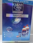Clear Care Plus Contact Lens Cleaning Liquid Solution With Hydraglyde Twin Pack 