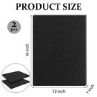 Steford Polyurethane Foam Sheets  Black  16 X 12 X 16 X 12 X 2 Inches  Black