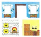 Fisher-price Replacement Lithos -  952 House Inside Walls  Little People 