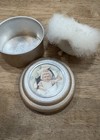 Antique Victorian Silver Powder Box With Ostrich Puff  Baby Bursting Through Egg