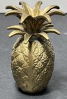 Solid Brass Pineapple Paperweight Vintage Mid Century Modern Mcm 4  H X 2 5 W