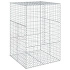 Vidaxl Gabion Basket With Cover 39 4 x19 7 x39 4  Galvanized Iron