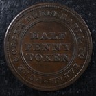 Ns-21a4 Halfpenny Token 1813 Canada Nova Scotia Ship Breton 965