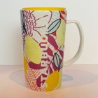 Starbucks Coffee Mug Cup Collectible Travel Tumbler Lemon Leaves Yellow Autumn
