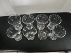 8 Vintage Hand Blown Williamsburg Tavern Shrub Glasses Clear Glass