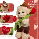 Teddy Bear Stuffed Animal For Girlfriend Valentines - Brown 