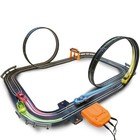 Slot Car Race Track Set For Kids 4-8   1 64 Scale Electric Racing With 4 Cars