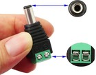 1-500x Male Female 2 1x5 5mm Dc Power Plug Jack Adapter Connector For Cctv Lot