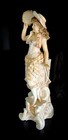 Large Vtg Bisque Porcelain Lady Figurine Vase planter  Germany  Vict  Style 20    