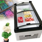 Wixkix Countertop Gelato Freezer 6 Pans Ice Cream Display Case Freezer For Cart
