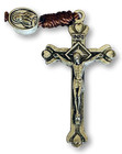 St Saint Benedict Wooden Rosary Men Women Wood Prayer Beads Cross Crucifix