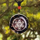 Orgone Chakra Pendant - Metatron Cube Energy Necklace For Emf Shielding