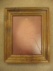 Vintage Deep Edge Beveled Wood Picture Frames Lot Of 2 Overall 17x14 Inch Large