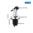 10pcs Stainless Steel Bottle Pourers liquor Spout Wine Bottle Stopper  Silver