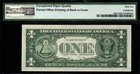 1977  1 Offset Printing Error Back To Front Pmg Gem Unc 65 Federal Reserve Note 