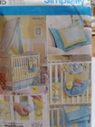 Nursery Crib Bedding Bumper Pillow Quilt Simplicity 3795 Craft Sewing Pattern Uc