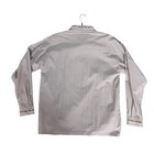 Mexican Guayabera Long Sleeve Shirt Traditional Embroidered Grey Large