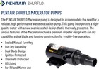 Pentair Shurflo 3200-201 Macerator Pump 12 Vdc  10 Gpm  16 Amp  1-1 2  Hose Barb