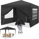10x10ft  Ez Pop Up Canopy Tent With 4 Removable Sidewalls Waterproof Commercial
