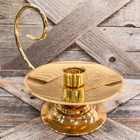 1960s Gorgeous Vintage Baldwin Large Brass Scroll Candlestick Holder-made In Usa