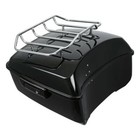 Black King Trunk Backrest Mount   Luggage Rack Fit For Harley Touring 2014-2026