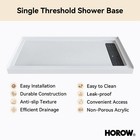48  60   Threshold Shower Base Acrylic Shower Pan  With Stainless Steel Drain