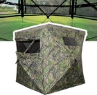 See Through Ground Blind For Deer Hunting  2-3 Person Pop-up Camouflage Blind