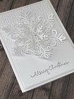 Stampin    Up Christmas Card Kit  - Falling Snow  Glitter  Elegant Snowflake