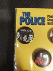 Vintage Lot The Police 5 Buttons Pins Authentic Sting 80   s Unused And Unopened