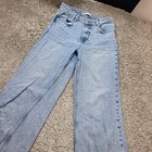Zara Wide Leg Jeans Womens Size 4 Light Wash Denim High Rise Retro Baggy Ladies