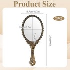 Tucnoeu 2 Pcs Vintage Hand Mirrors With Handle  Hand Held Mirror  Vanity