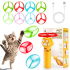 Cat Fetch Toy Rechargeable Flying Disc Launcher Cat Toys With 10 Flying For Cats