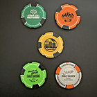 Harley-davidson Poker Chip Lot 10 Curacao Black Hills Rapid City Caliente Tilley