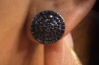 Colleen Lopez Pave Black Diamond Sterling Ball Stud Earrings 1ctw Nwt  349 Hsn
