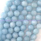 Light Blue Aquamarine Quartz Round Beads 15  Strand 4mm 6mm 8mm 10mm 12mm