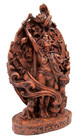 Goddess Aradia Italian Witch Cimaruta Statue Plaque Dryad Design - Wood Finish