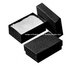200 Black Swirl Cotton Filled Jewelry Gift Boxes Packaging 3 1 4  X 2 1 4  X 1  