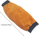 Leather Welding Sleeves Heat Flame Resistant Arm Protection For Welder 16 5  Lon
