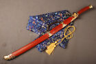 95cm Phoenix Chinese Damascus Folded Steel Handmade Qing Dynasty Dao Sharp Sword