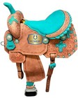 Youth Western Leather Barrel Horse Saddle Include Tack Set 10 In To  13 In