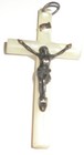 Antique Vintage Sterling Mother Of Peal Cross Victorian  Large 2-1 4  Aged 