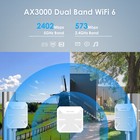 Ax3000 Dual Band Wifi 6 Repeater Long Range Wifi Mesh Extender Signal Booster