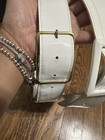 Vintage White Patent Belts  Lot 2 Retro 80s