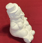 1984 Scioto Mold Ceramic Bisque Snowman Shelf Sitter Ready To Paint Diy