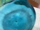 Vintage Blenko  Style Handblown Turquoise Glass Bottle Vase