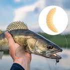 Customylife 150pcs Fake Worms For Fishing  20x6mm  Yellow 20mm 