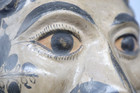      Rare Tonala Mexico Face Bank     Solis Signed Folk Art Pottery Head