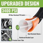 Yamatic 3400 Psi Flexible Pressure Washer Hose 1 4  M22 Brass Thread Pu Hose